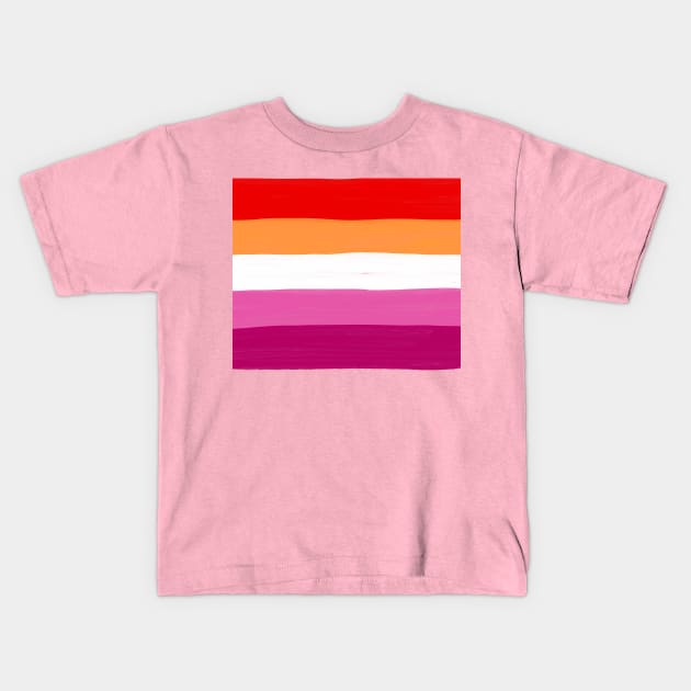 Lesbian flag Kids T-Shirt by AlexTal